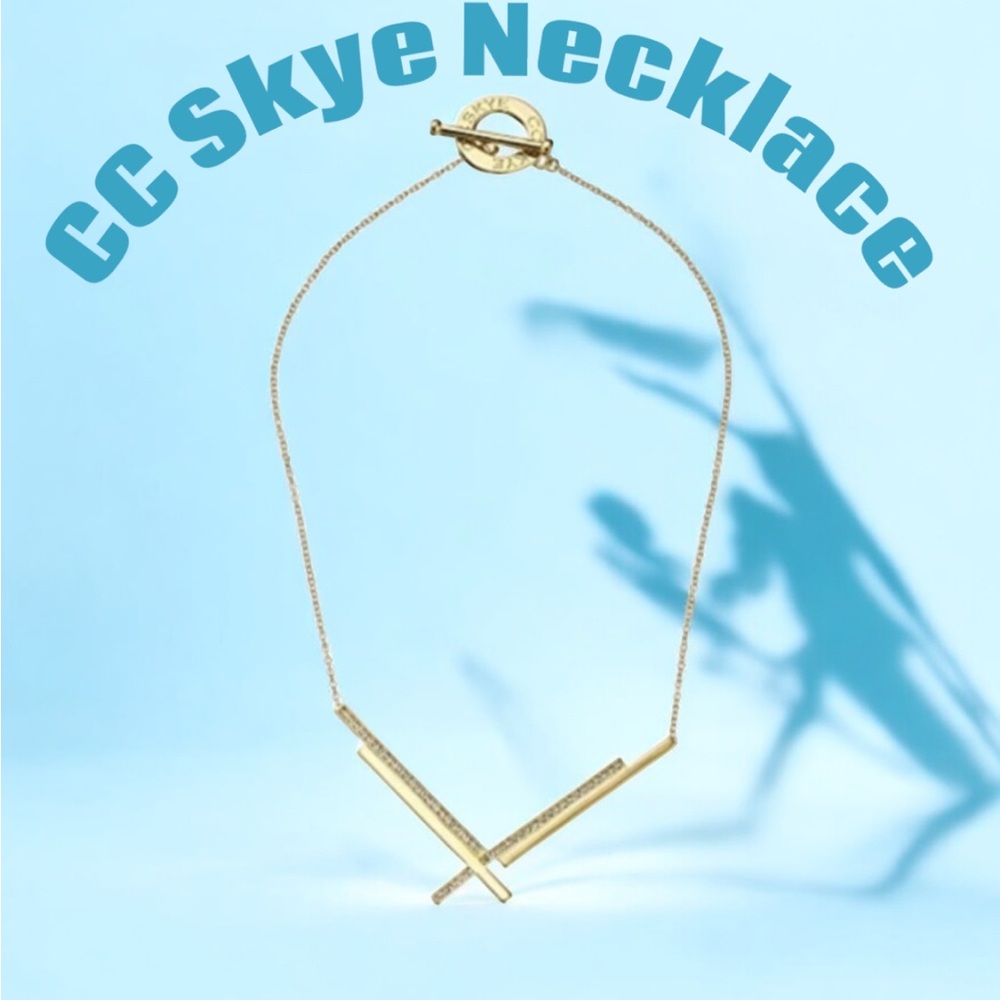 CC Skye Moon Gold Beam Necklace NWT